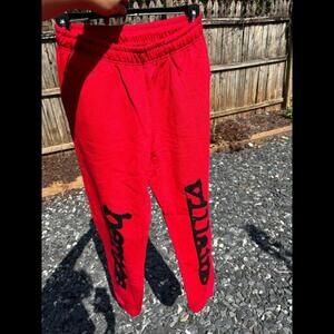RED Sp5der sweatpants